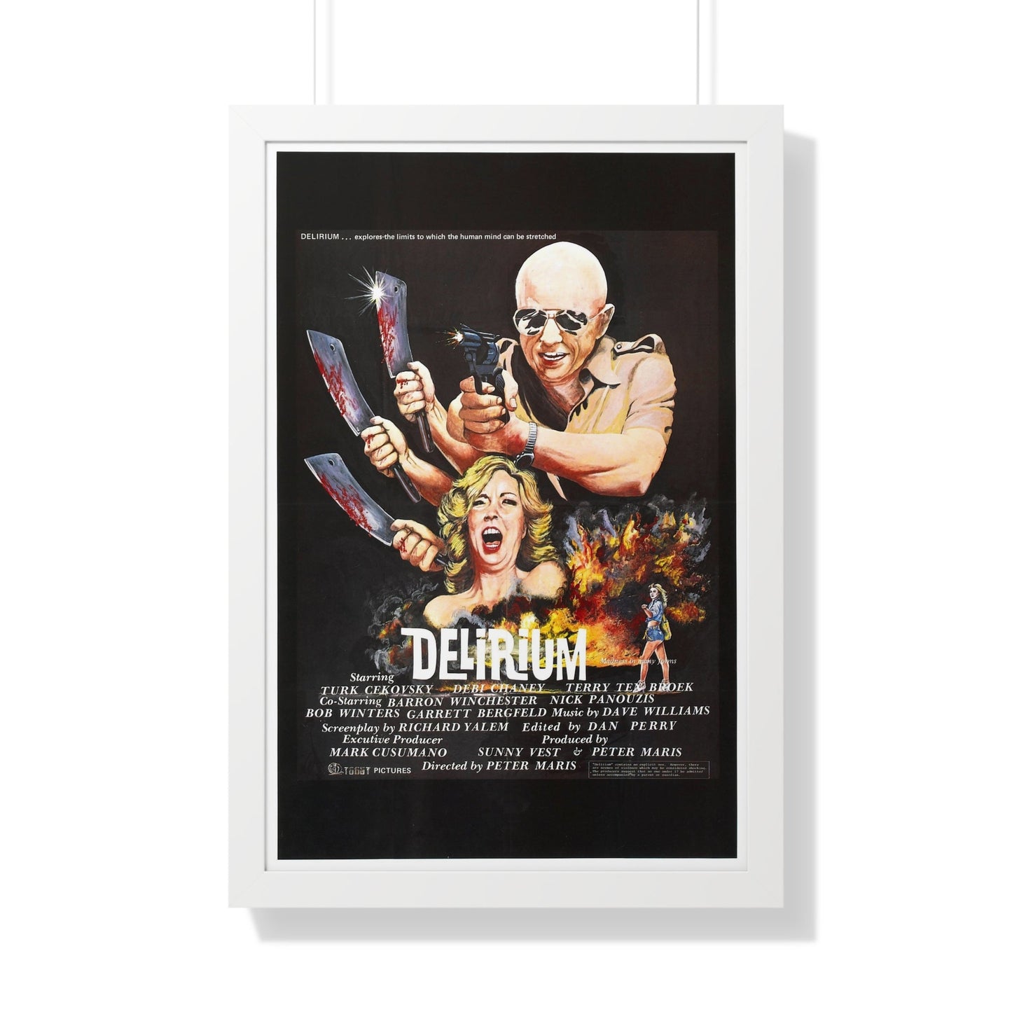 DELIRIUM 1979 - Framed Movie Poster-20" x 30"-The Sticker Space