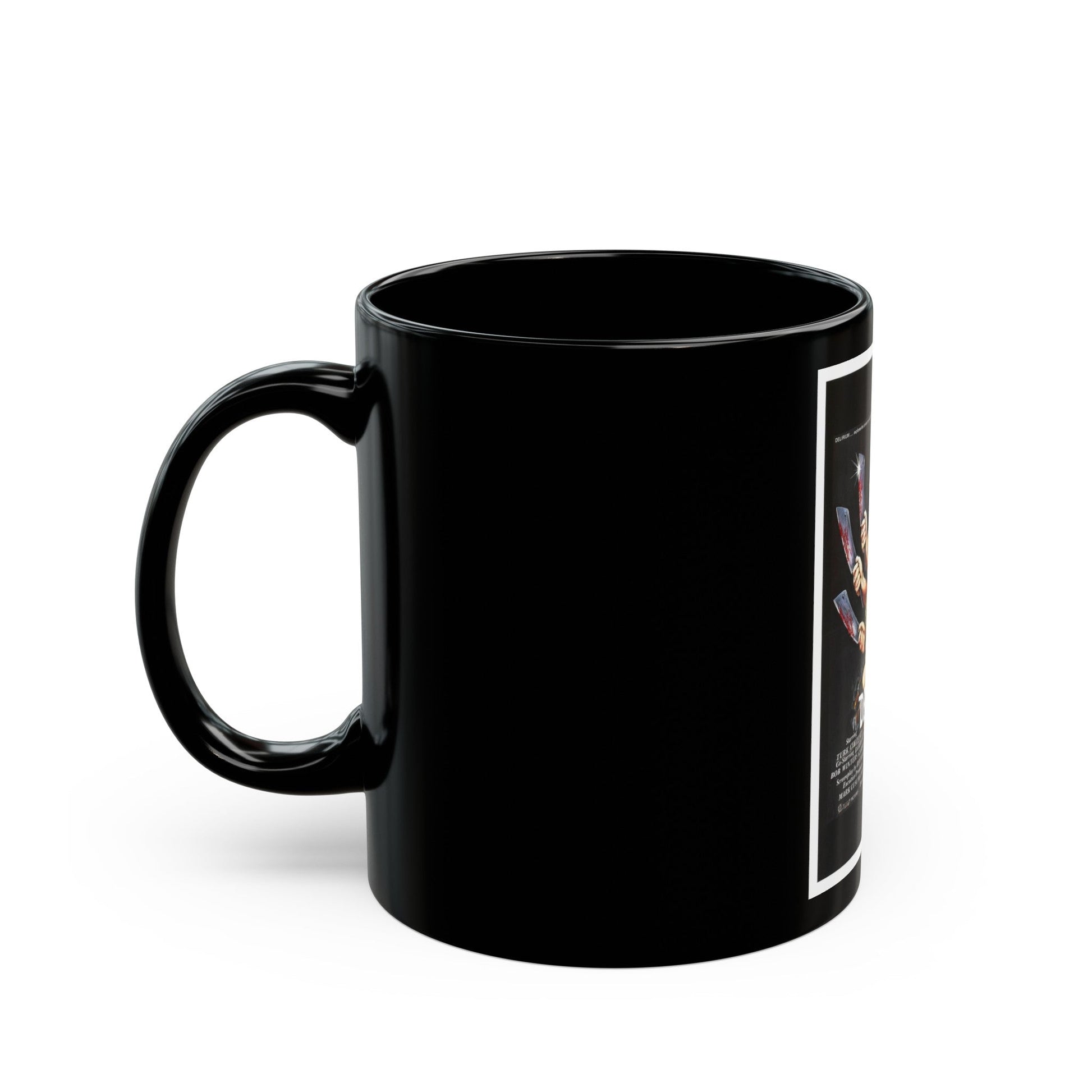 DELIRIUM 1979 Movie Poster - Black Coffee Mug-The Sticker Space