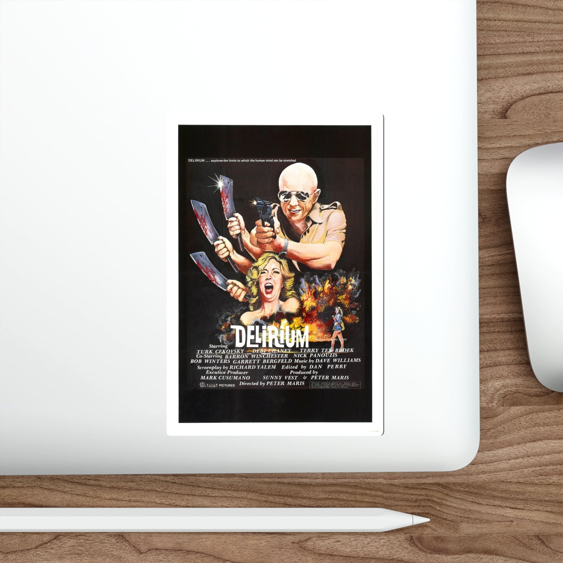 DELIRIUM 1979 Movie Poster STICKER Vinyl Die-Cut Decal-The Sticker Space