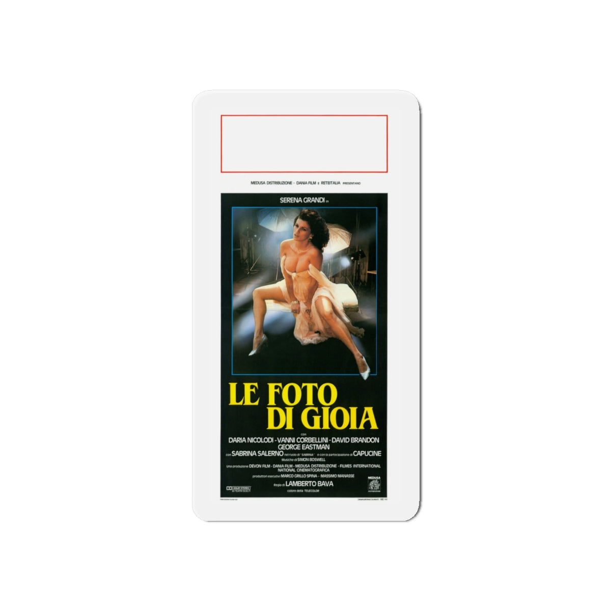 DELIRIUM PHOTO OF GIOIA 1987 Movie Poster - Die-Cut Magnet-6 × 6"-The Sticker Space