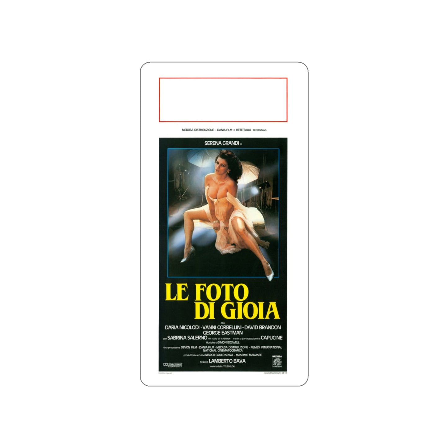 DELIRIUM PHOTO OF GIOIA 1987 Movie Poster STICKER Vinyl Die-Cut Decal-3 Inch-The Sticker Space