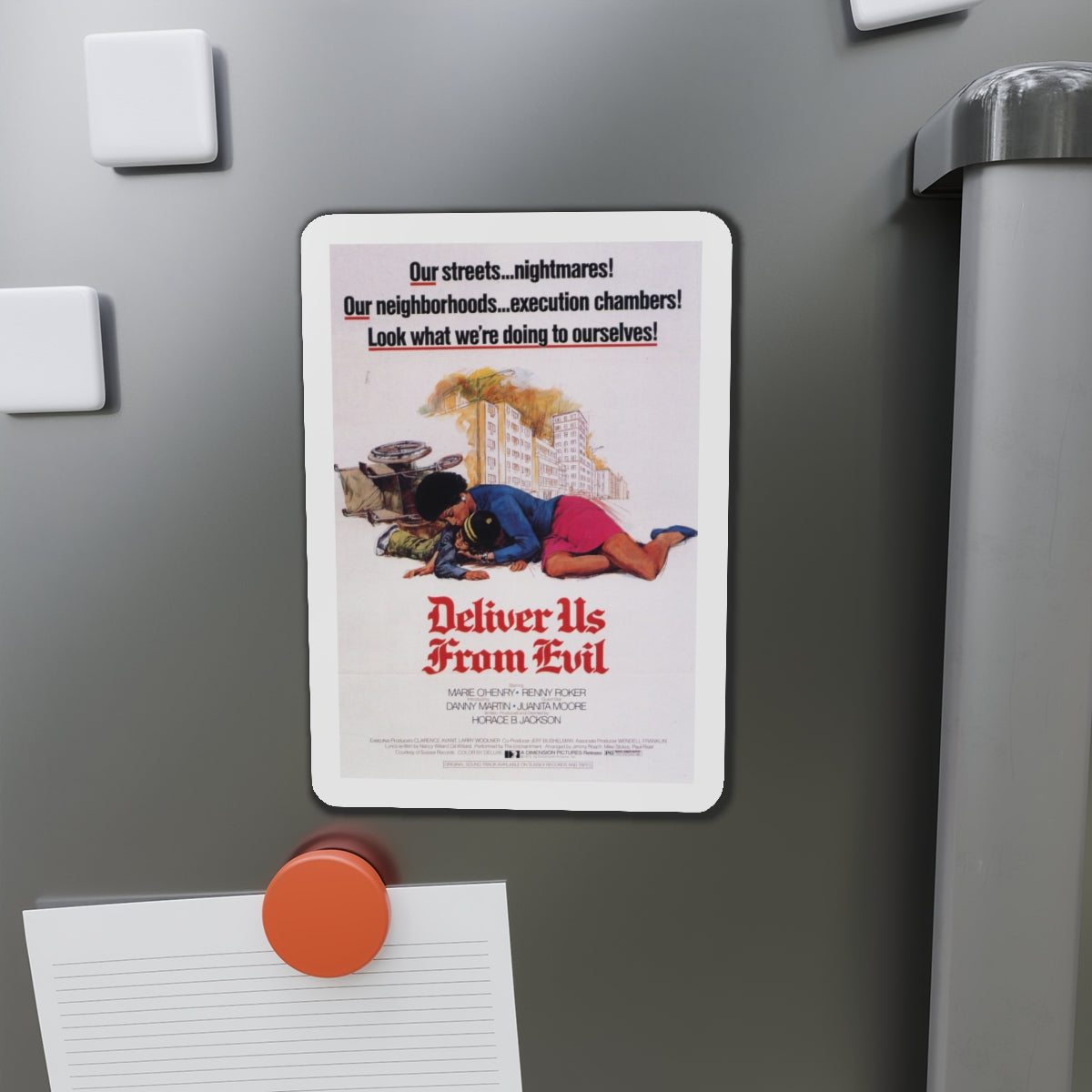 DELIVER US FROM EVIL 1975 Movie Poster - Die-Cut Magnet-The Sticker Space