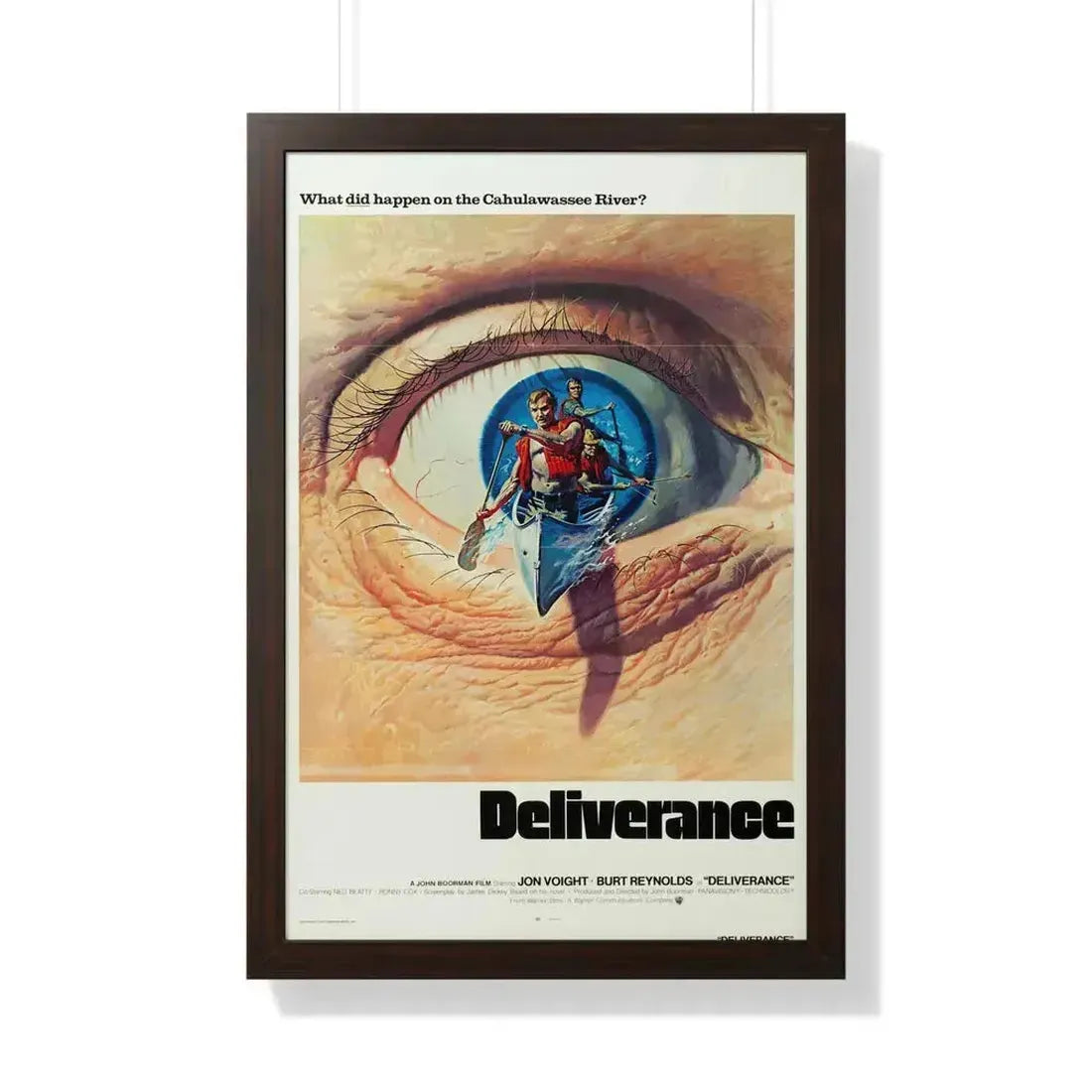 DELIVERANCE 1972 - Framed Movie Poster 20" x 30" Walnut - The Sticker Space