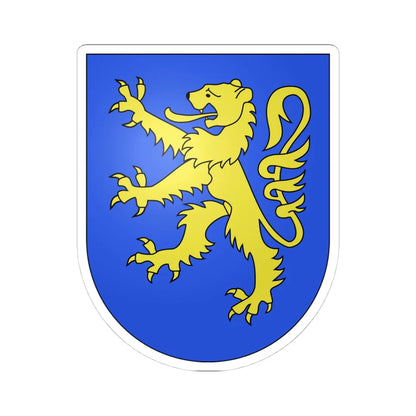 Delley-Portalban-coat of arms (Switzerland) (Coat of Arms) STICKER Vinyl Kiss-Cut Decal 4 Inch White - The Sticker Space