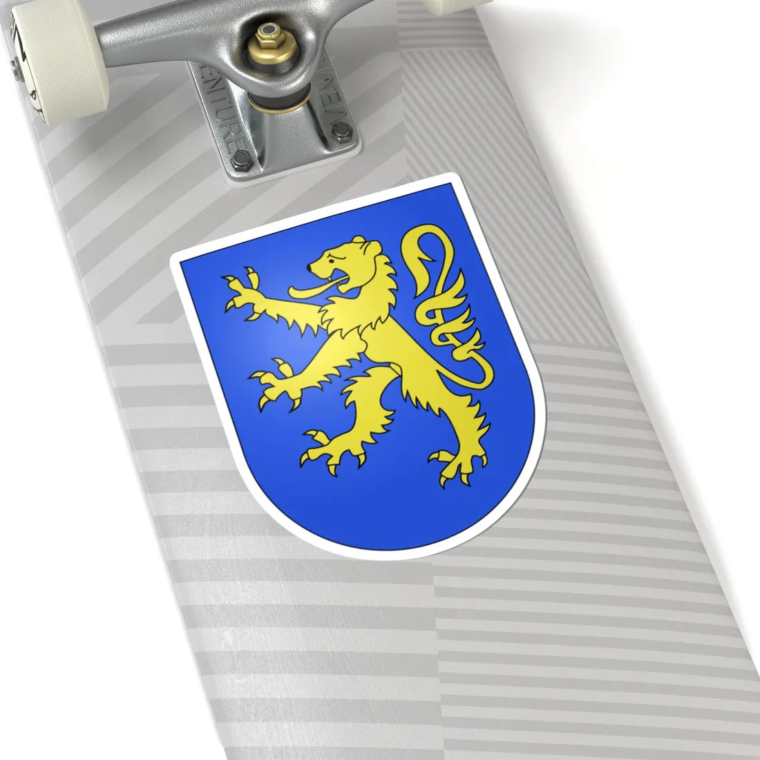 Delley-Portalban-coat of arms (Switzerland) (Coat of Arms) STICKER Vinyl Kiss-Cut Decal - The Sticker Space