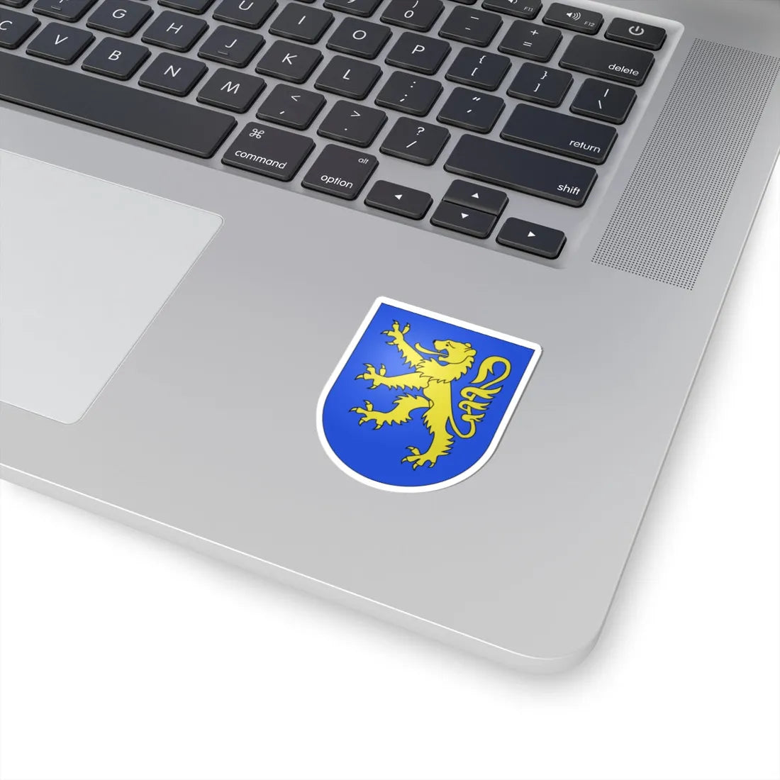 Delley-Portalban-coat of arms (Switzerland) (Coat of Arms) STICKER Vinyl Kiss-Cut Decal - The Sticker Space