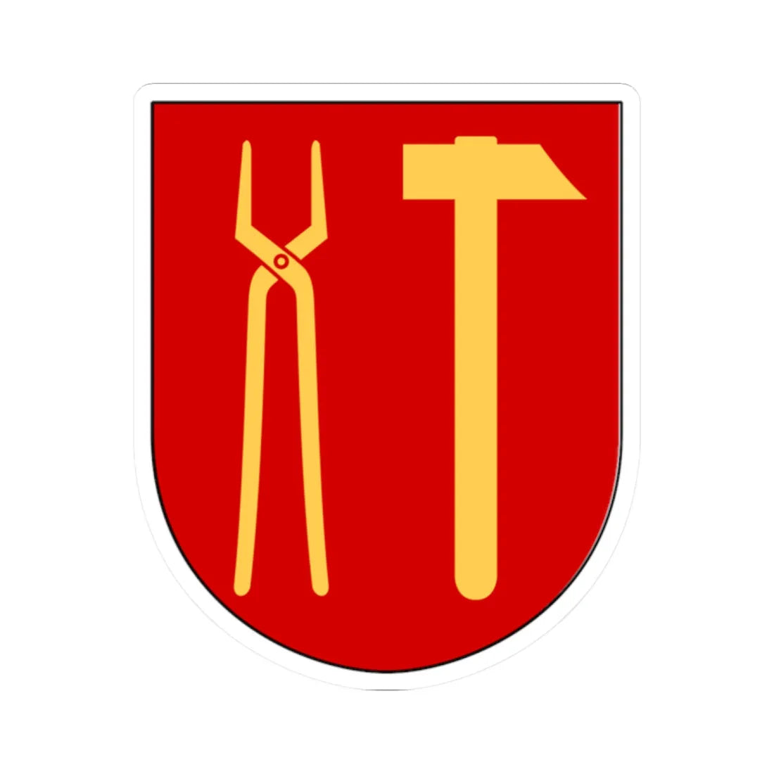 Delsbo vapen (Sweden) (Coat of Arms) STICKER Vinyl Kiss-Cut Decal 2 Inch White - The Sticker Space