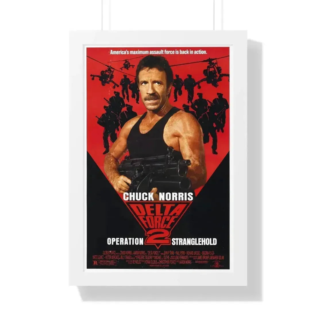 DELTA FORCE 2 1990 - Framed Movie Poster 16″ x 24″ White - The Sticker Space