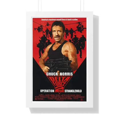 DELTA FORCE 2 1990 - Framed Movie Poster 16″ x 24″ White - The Sticker Space
