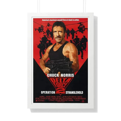 DELTA FORCE 2 1990 - Framed Movie Poster 20" x 30" White - The Sticker Space