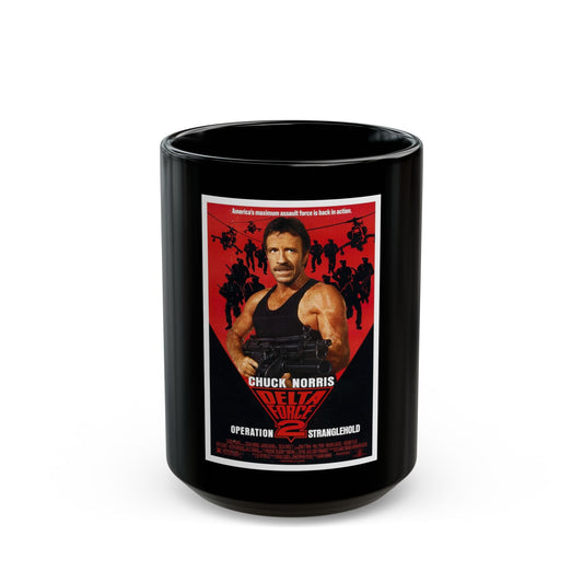 DELTA FORCE 2 1990 Movie Poster - Black Coffee Mug