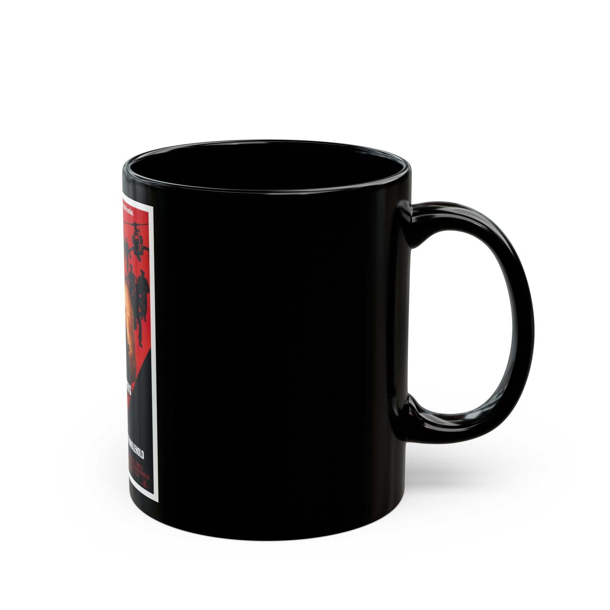 DELTA FORCE 2 1990 Movie Poster - Black Coffee Mug-The Sticker Space