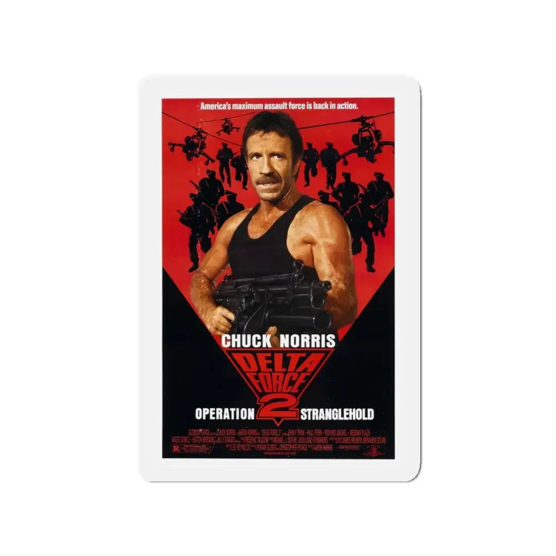 DELTA FORCE 2 1990 Movie Poster - Refrigerator Magnet 3 Inch - The Sticker Space