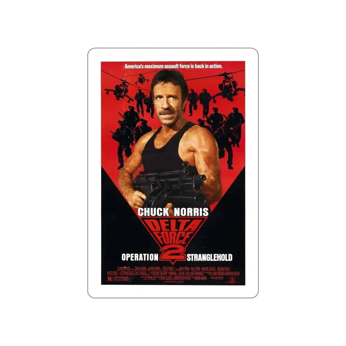 DELTA FORCE 2 1990 Movie Poster STICKER Vinyl Die-Cut Decal 5 Inch - The Sticker Space