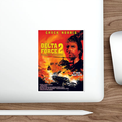 DELTA FORCE 2 (FRENCH) 1990 Movie Poster STICKER Vinyl Die-Cut Decal-The Sticker Space