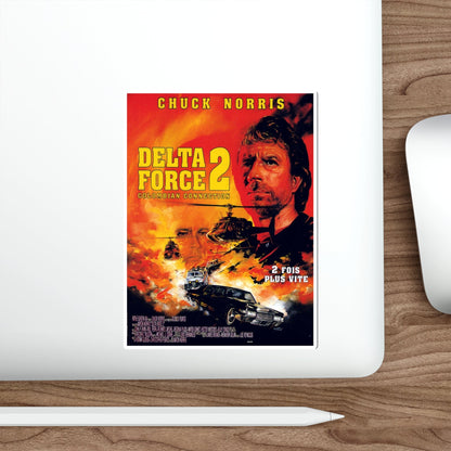 DELTA FORCE 2 (FRENCH) 1990 Movie Poster STICKER Vinyl Die-Cut Decal-The Sticker Space