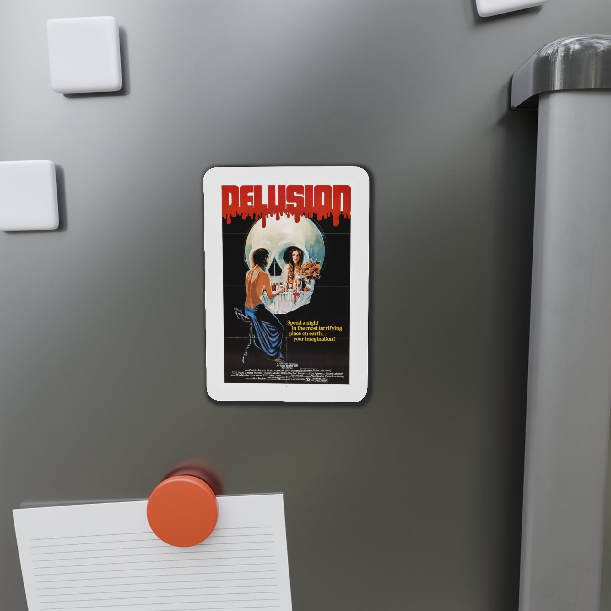 Delusion 1981 Movie Poster Die-Cut Magnet-The Sticker Space