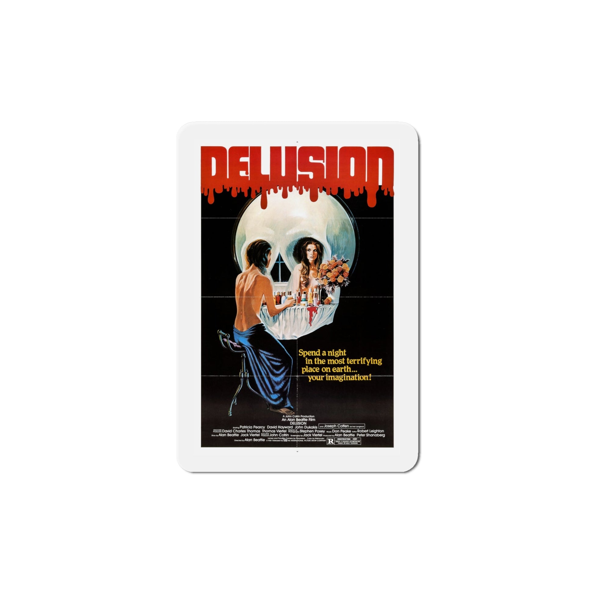 Delusion 1981 Movie Poster Die-Cut Magnet-The Sticker Space