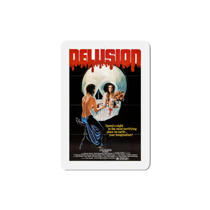 Delusion 1981 Movie Poster Die-Cut Magnet-3" x 3"-The Sticker Space