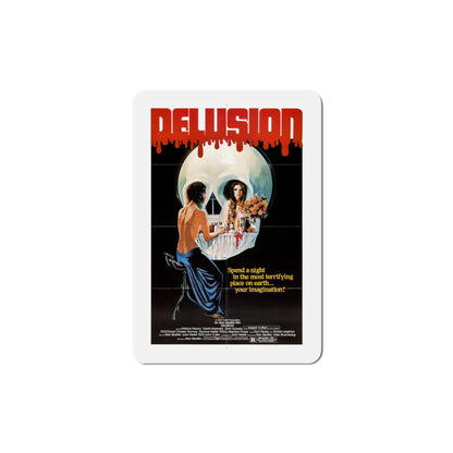 Delusion 1981 Movie Poster Die-Cut Magnet-4" x 4"-The Sticker Space