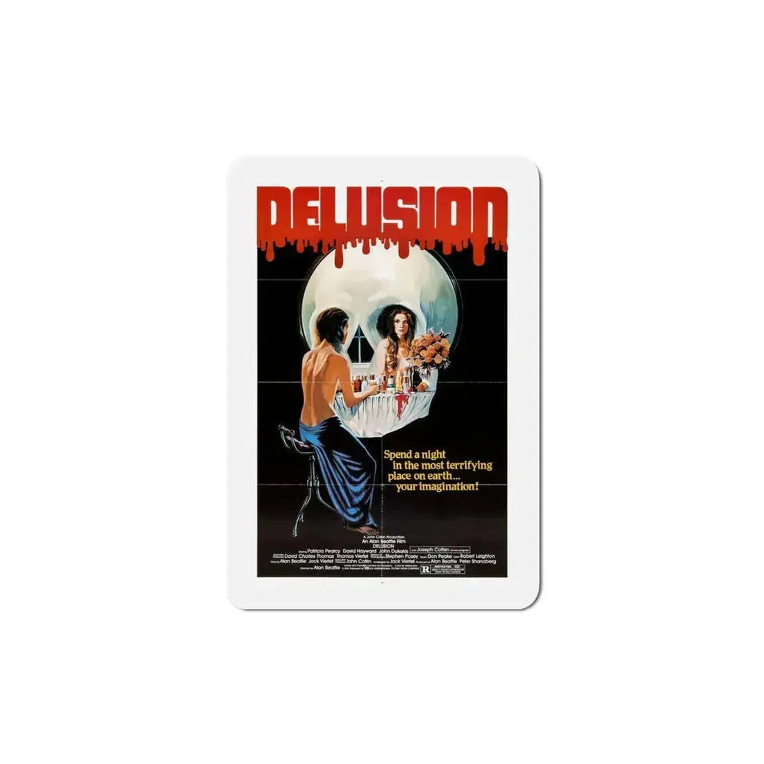 Delusion 1981 Movie Poster Refrigerator Magnet 5 Inch - The Sticker Space