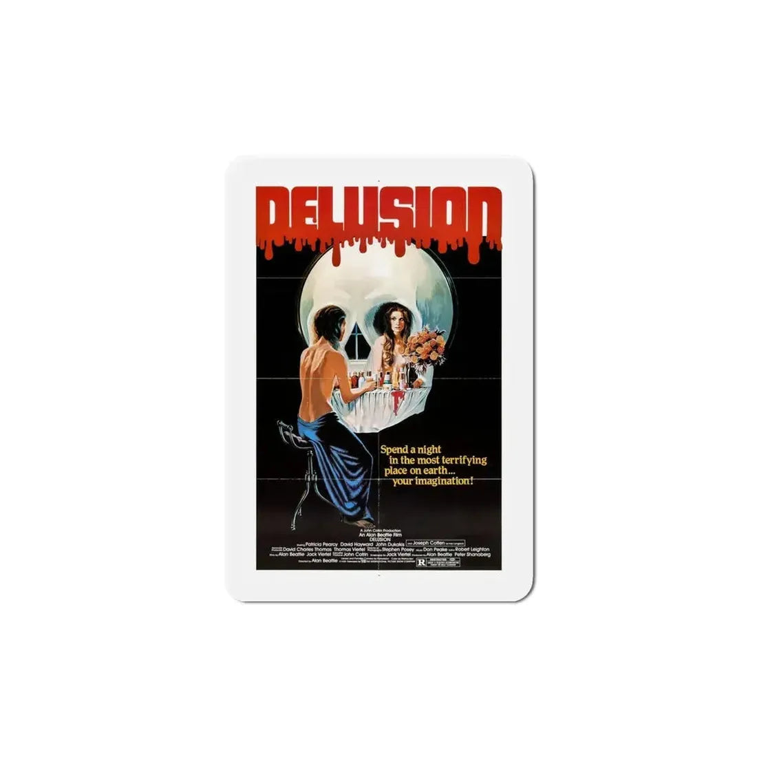 Delusion 1981 Movie Poster Refrigerator Magnet - The Sticker Space
