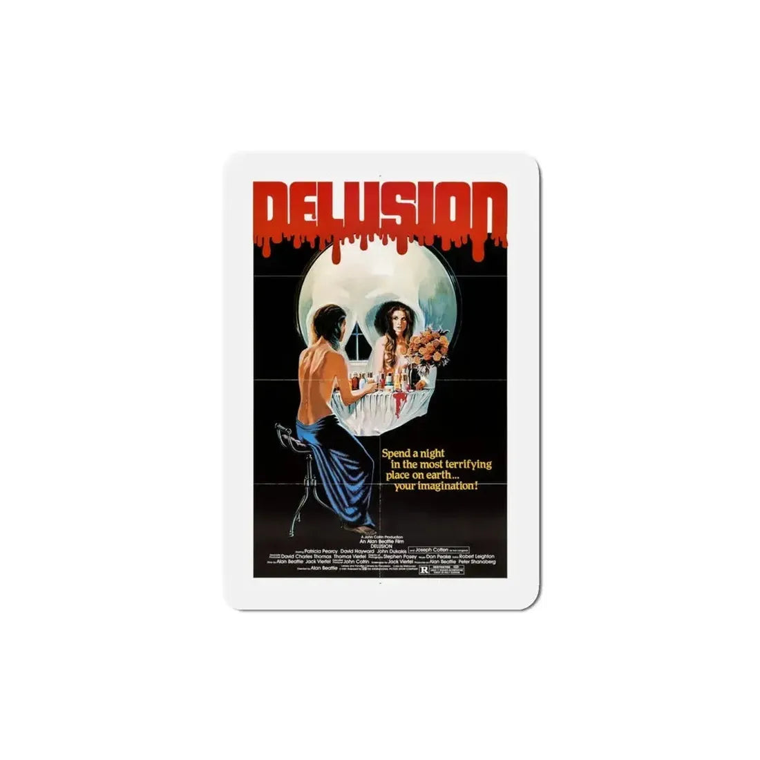 Delusion 1981 Movie Poster Refrigerator Magnet - The Sticker Space