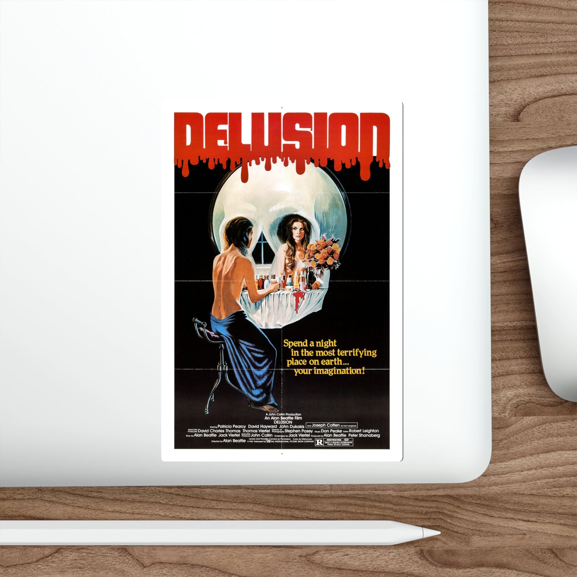 Delusion 1981 Movie Poster STICKER Vinyl Die-Cut Decal-The Sticker Space