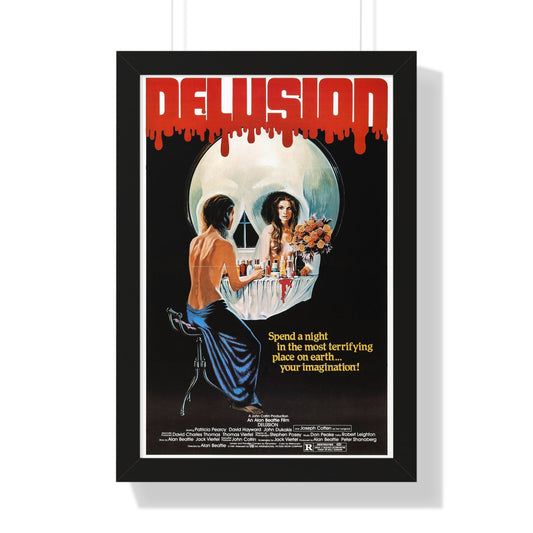 DELUSION (THE HOUSE WHERE DEATH LIVES) 1980 - Framed Movie Poster-16″ x 24″-The Sticker Space