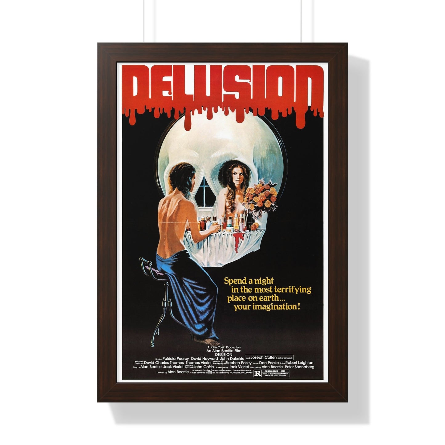 DELUSION (THE HOUSE WHERE DEATH LIVES) 1980 - Framed Movie Poster-16″ x 24″-The Sticker Space