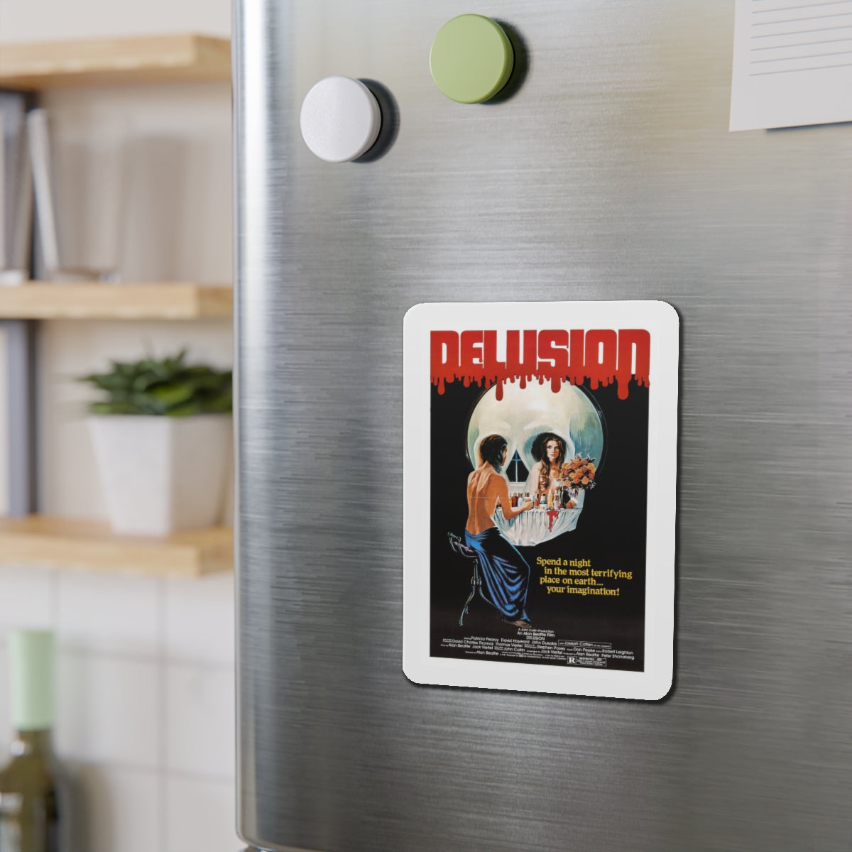 DELUSION (THE HOUSE WHERE DEATH LIVES) 1980 Movie Poster - Die-Cut Magnet-The Sticker Space