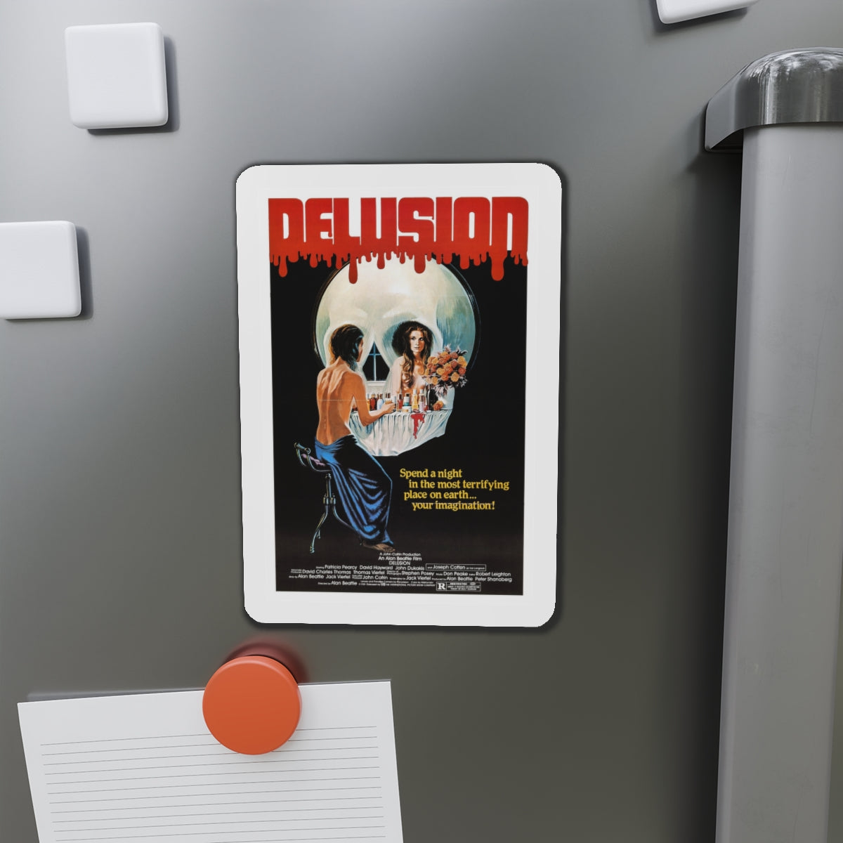 DELUSION (THE HOUSE WHERE DEATH LIVES) 1980 Movie Poster - Die-Cut Magnet-The Sticker Space