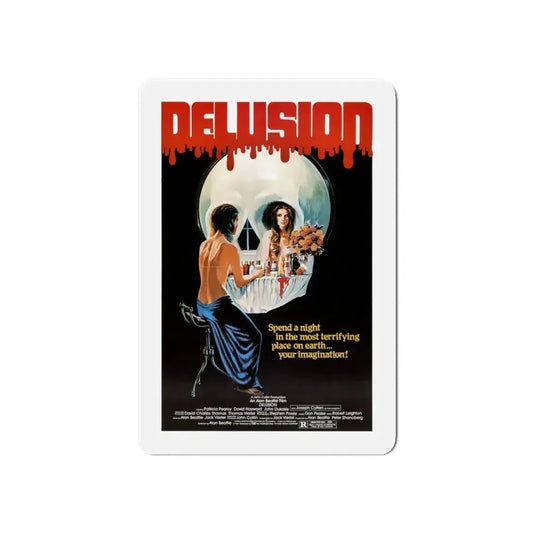 DELUSION (THE HOUSE WHERE DEATH LIVES) 1980 Movie Poster - Refrigerator Magnet 6 Inch - The Sticker Space