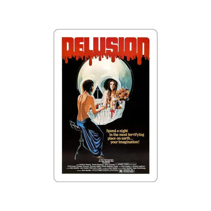 DELUSION (THE HOUSE WHERE DEATH LIVES) 1980 Movie Poster STICKER Vinyl Die-Cut Decal 4 Inch - The Sticker Space