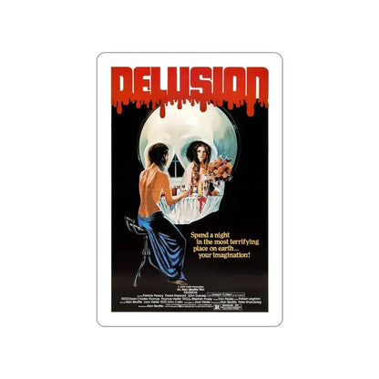 DELUSION (THE HOUSE WHERE DEATH LIVES) 1980 Movie Poster STICKER Vinyl Die-Cut Decal - The Sticker Space