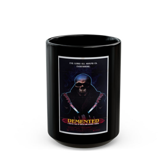 DEMENTED 1980 Movie Poster - Black Coffee Mug-15oz-The Sticker Space