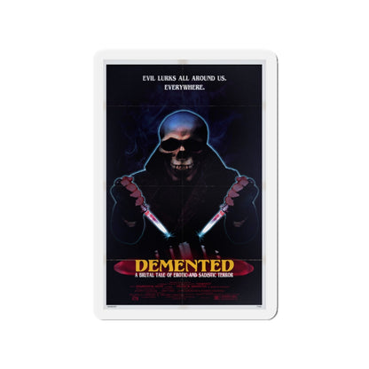 DEMENTED 1980 Movie Poster - Die-Cut Magnet-3" x 3"-The Sticker Space