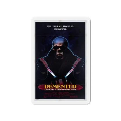 DEMENTED 1980 Movie Poster - Refrigerator Magnet 4 Inch - The Sticker Space
