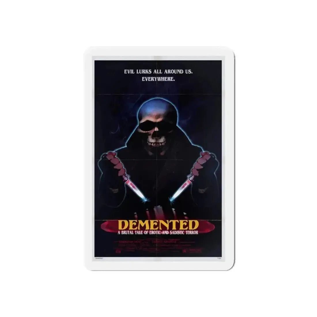 DEMENTED 1980 Movie Poster - Refrigerator Magnet - The Sticker Space