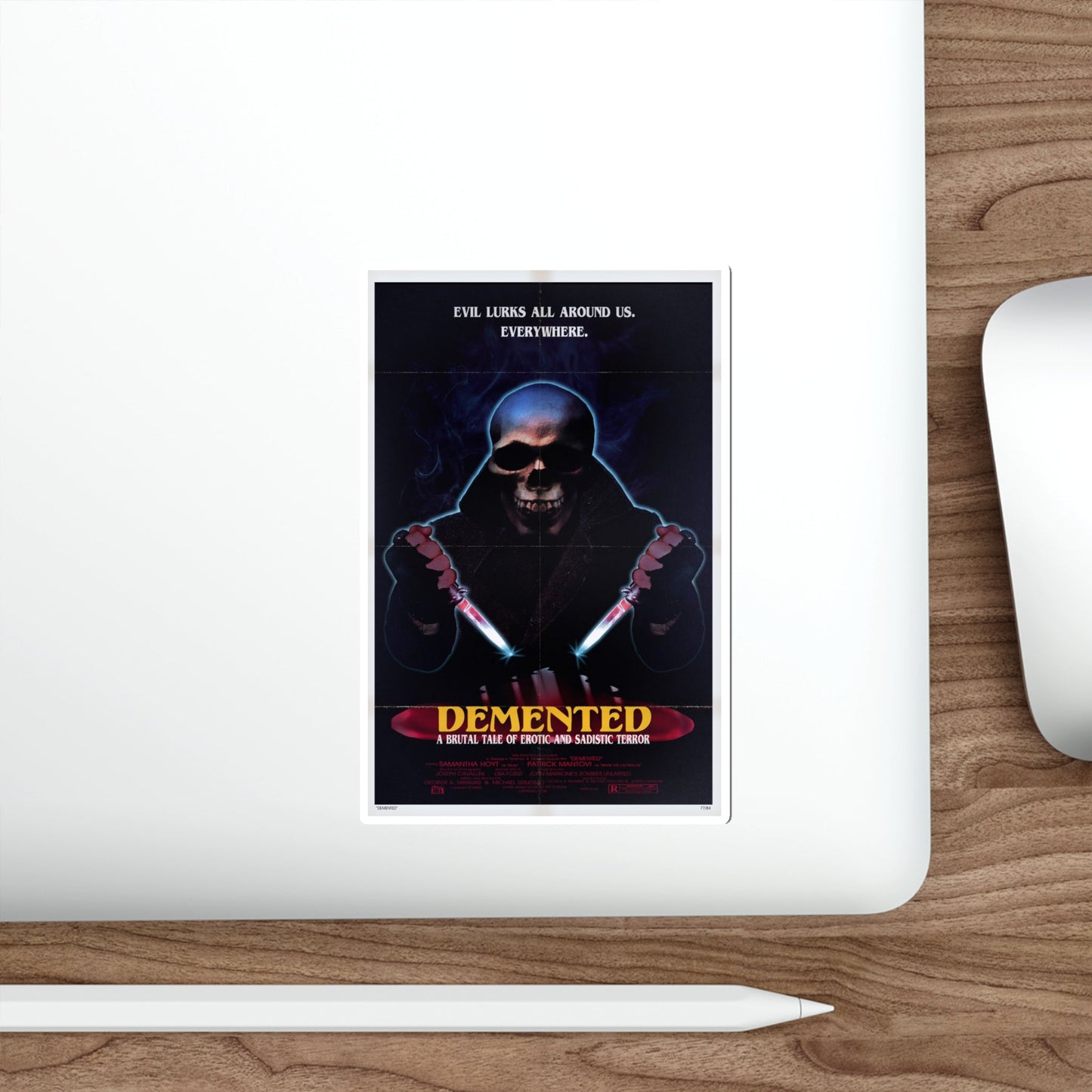 DEMENTED 1980 Movie Poster STICKER Vinyl Die-Cut Decal-The Sticker Space