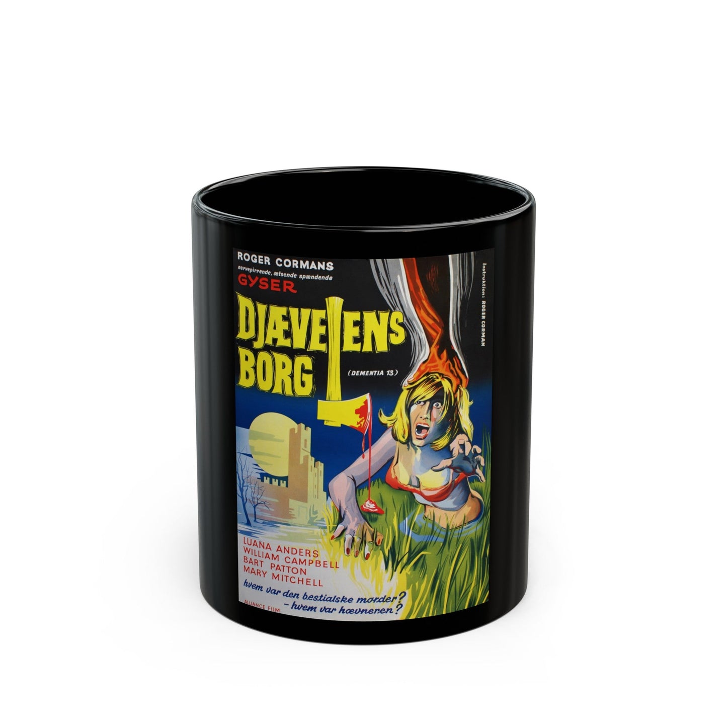 DEMENTIA 13 (DANISH) 1963 Movie Poster - Black Coffee Mug-11oz-The Sticker Space