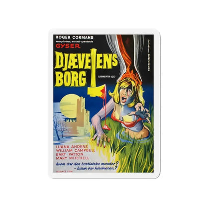 DEMENTIA 13 (DANISH) 1963 Movie Poster - Refrigerator Magnet 4 Inch - The Sticker Space
