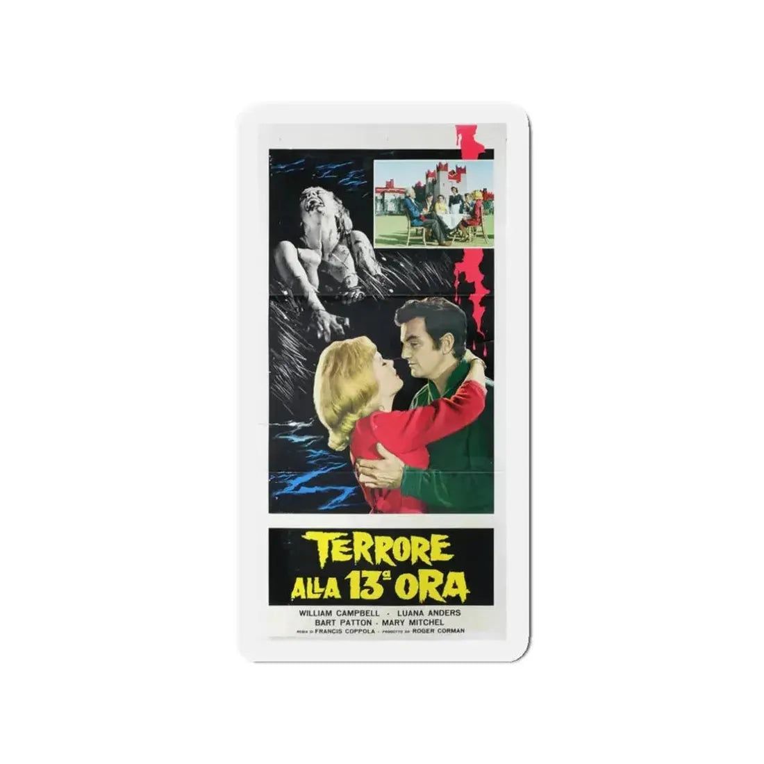 DEMENTIA 13 (ITALIAN) 1963 Movie Poster - Refrigerator Magnet 3 Inch - The Sticker Space