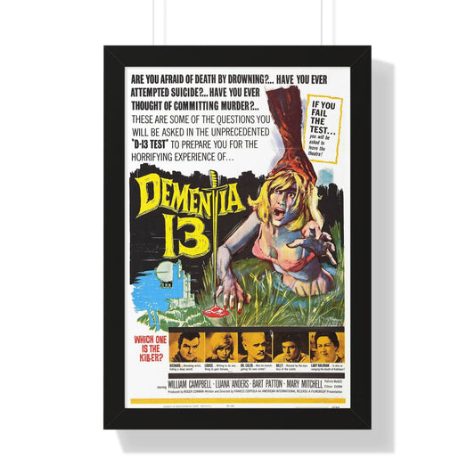 DEMENTIA 13 (THE HAUNTED AND THE HUNTED) 1963 - Framed Movie Poster-16″ x 24″-The Sticker Space