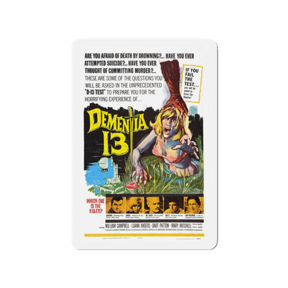 DEMENTIA 13 (THE HAUNTED AND THE HUNTED) 1963 Movie Poster - Die-Cut Magnet-3" x 3"-The Sticker Space