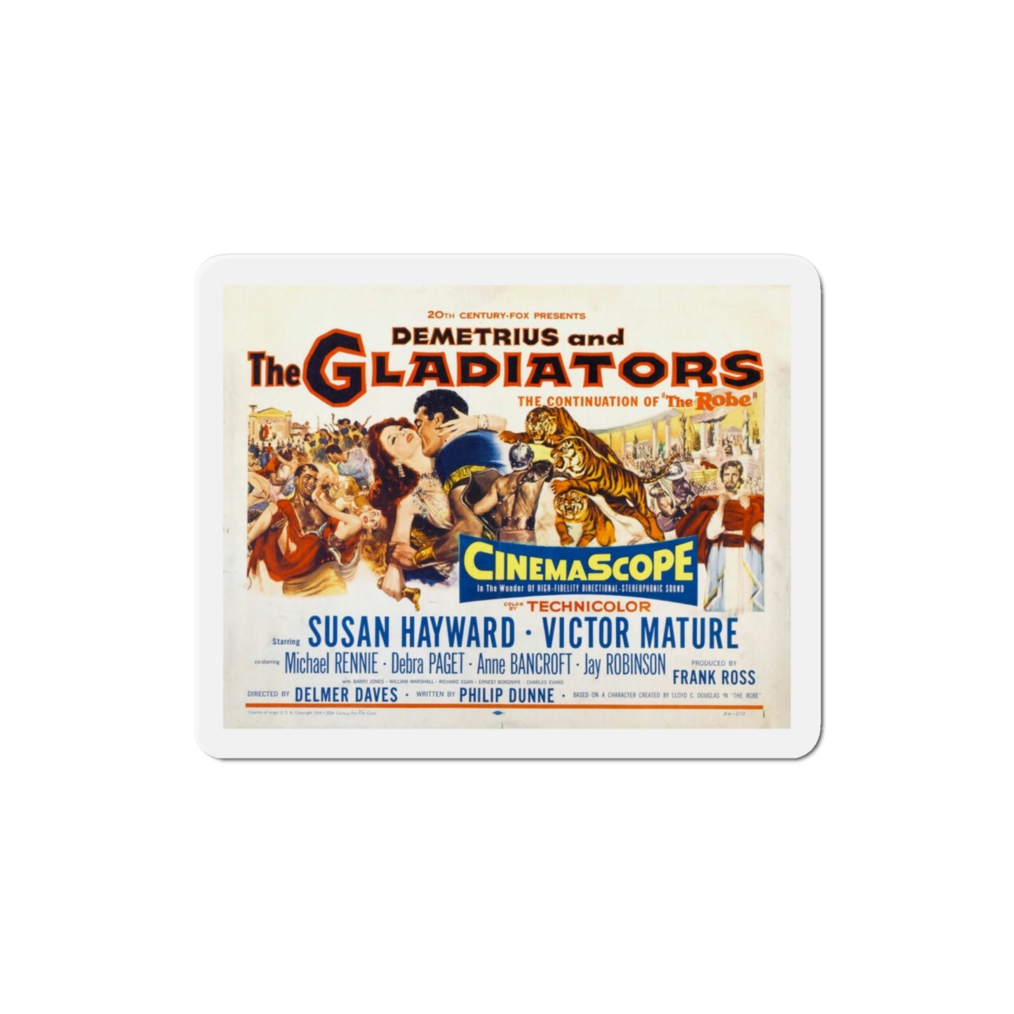 Demetrius and the Gladiators 1954 Movie Poster Die-Cut Magnet-3 Inch-The Sticker Space