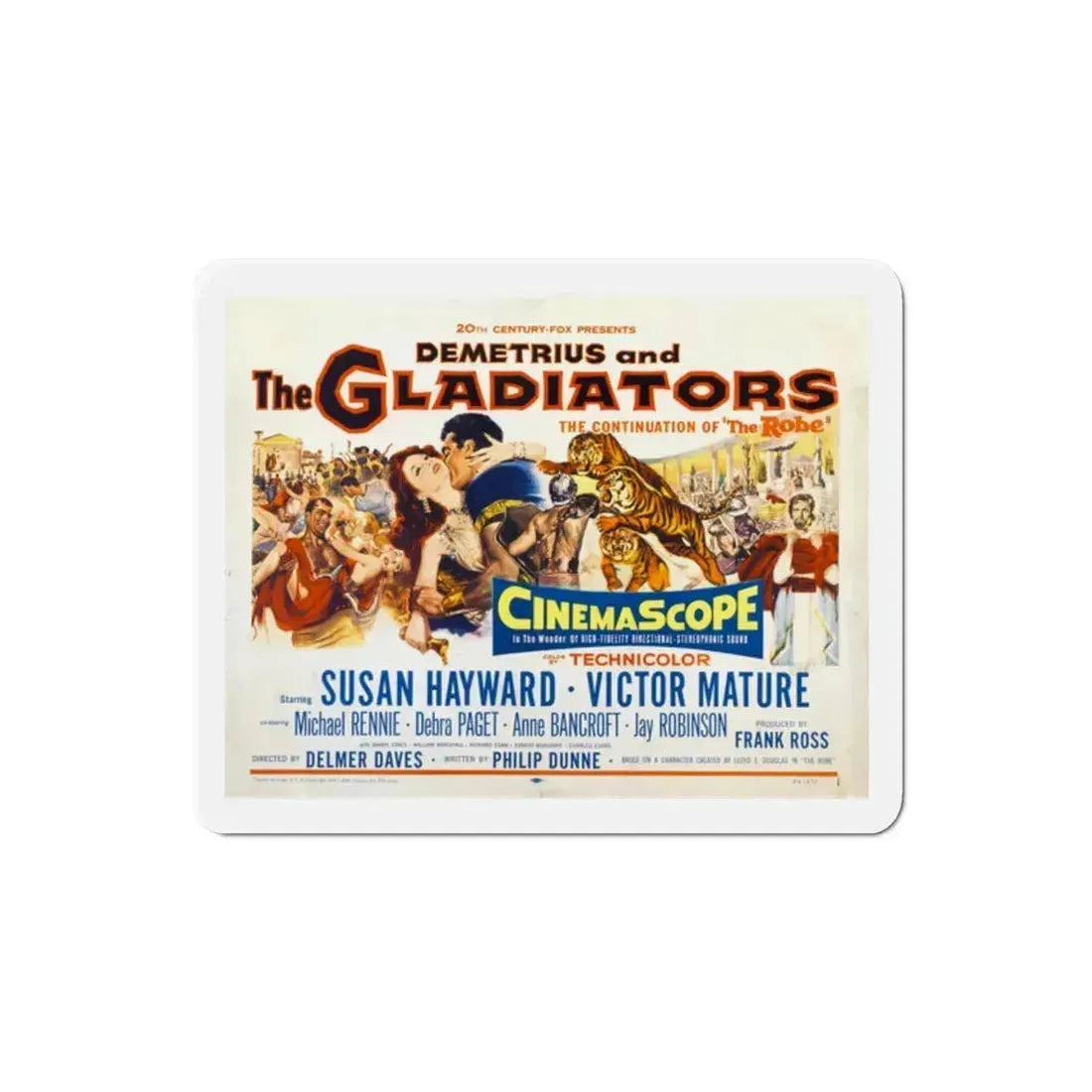Demetrius and the Gladiators 1954 Movie Poster Refrigerator Magnet 2 Inch - The Sticker Space