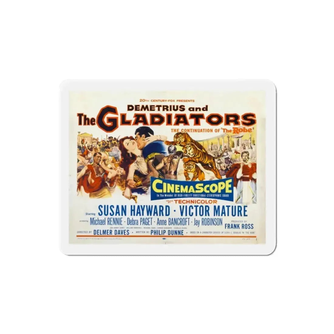 Demetrius and the Gladiators 1954 Movie Poster Refrigerator Magnet - The Sticker Space