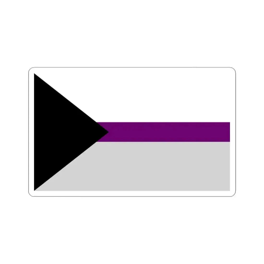 Demisexual Pride Pride Flag - STICKER Vinyl Kiss-Cut Decal 3 Inch White - The Sticker Space