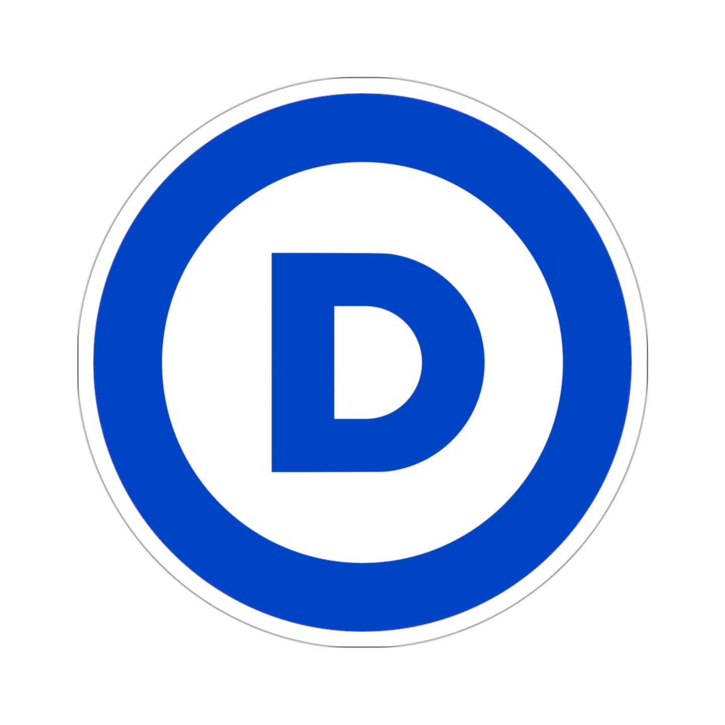 Democratic Party D (United States) STICKER Vinyl Die-Cut Decal-3 Inch-The Sticker Space